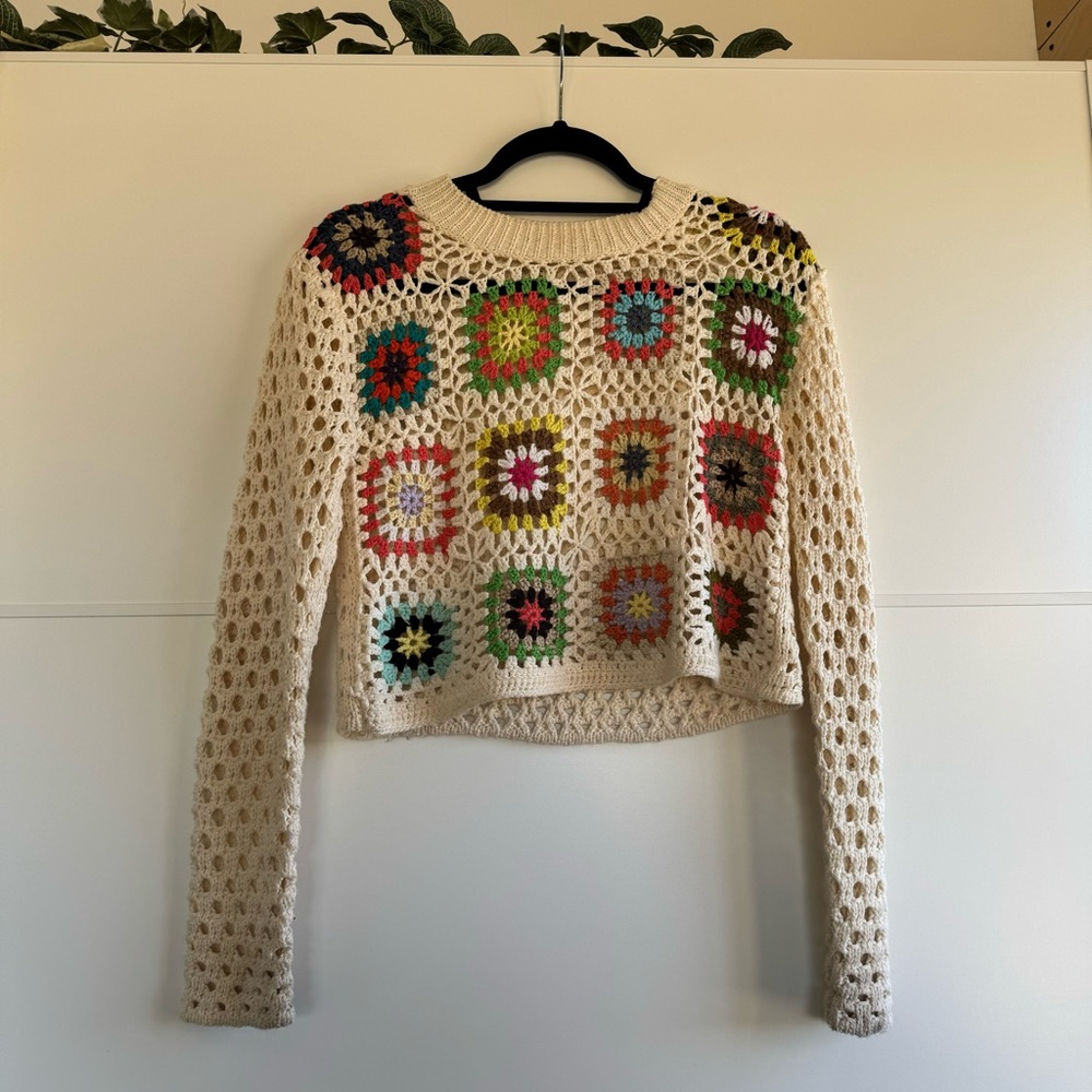 crochet patchwork top